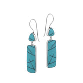 AE-6282-TQ Sterling Silver Earring With Turquoise Shell Jewelry Bali Designs Inc